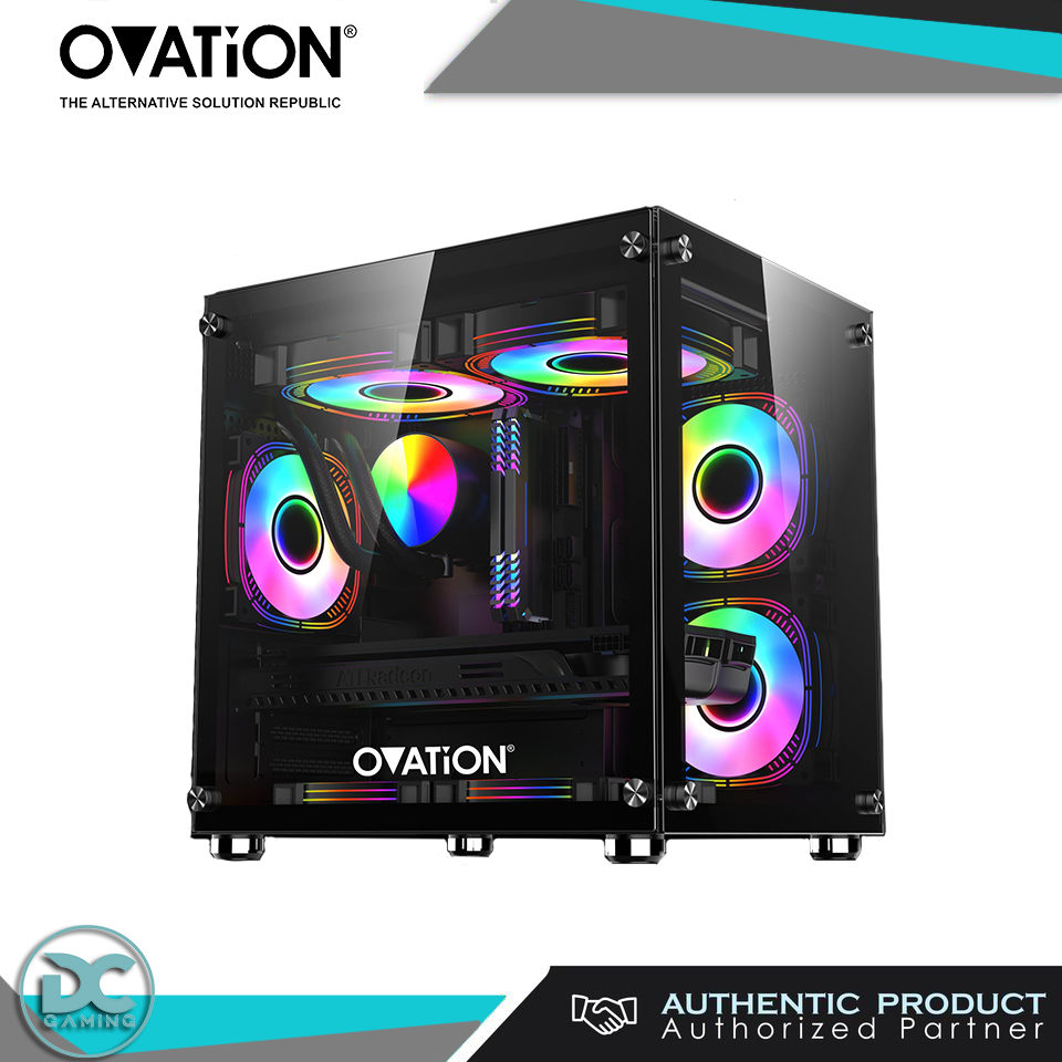 Ovation Hyper Clear Gaming Chasis - Black